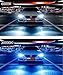 ICBEAMER 5201 H16 PS24WFF PSX24W 9009 2504 Real 1:1 IP68 Waterproof Halogen Replacement Fog Lights, Quick Installation, Pack of 2 [Color:6000K White + 30000K Dark Blue]