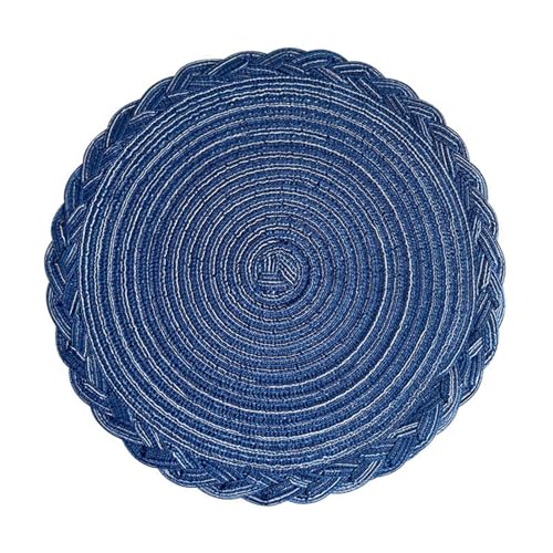 Lirzxin Round Place Mats Set of 6, Polyester Placemats Heat