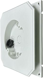 iMBAPrice 8141F-1 White Non-Metallic Siding Mounting Block with Built-in Electrical Box – for Smooth Vertical Mounting of Outdoor Light Fixtures on All Siding Types, 1-Pack