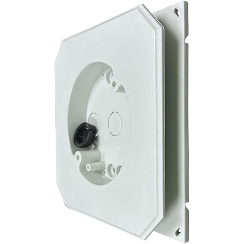 iMBAPrice 8141F-1 Siding Mounting Block White, 1 Pack | Built-in Electrical Box, Non-Metallic Outdoor Fixture Mount, For All Siding Types, Vertical Light Mounting Plate