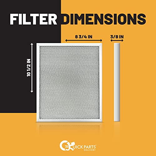 Quick Parts Delivery Vnf 503 Range Hood Filter 10.5 X 8.75 Filter With 3 Layers- Aluminum Range Hood Filter Compatible With Broan Nutone Range Hood - 8 3/4" X 10 1/2" X 3/8" (2 Pack) #TOP3