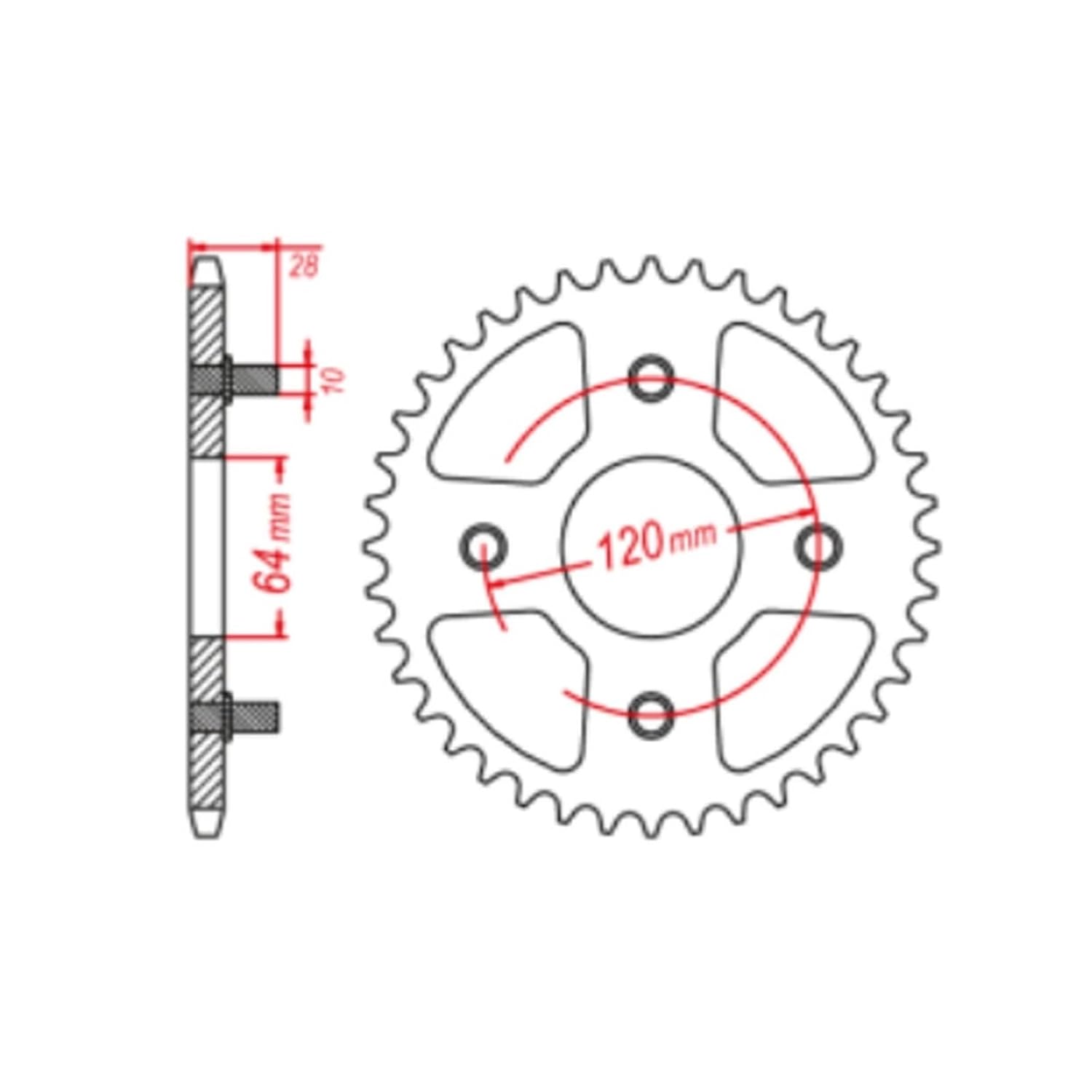 520 13T 41T 13 41 Tooth Motorcycle Front and Rear Sprocket Gear Staring Wheel for AX250 AX1 AX 1 AX-1 250 1988-1994 1993