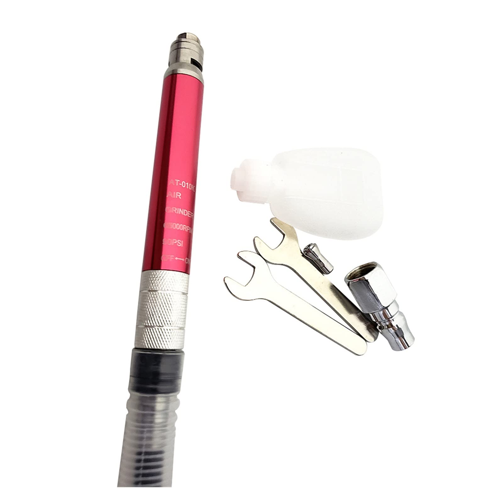 Drucklufthammer, Schleifen Polieren Professionelle Gravur Micro Air Grinder Set Schneiden Bleistift Fräsen Handpneumatisches Elektrowerkzeug mit Schraubenschlüssel