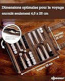 Sondergut backgammon de voyage, cuir véritable, 25 x 34 cm photo 3