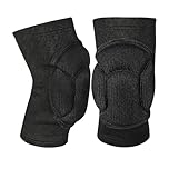 Doukesh Knee Pads Work, Knee Pads for Men/Women, 20MM Thick Knee Pad Gardening, Anti-Slip Collision Avoidance Knee Sleeve for House Cleaning, Construction, Flooring, Garden (1 Pair, Black)