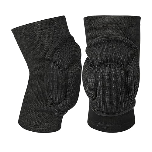 Doukesh Knee Pads Work Knee Pads for Men/Women 20MM Thick Knee Pad Gardening Anti-Slip Collision Avoidance Knee Sleeve for House Cleaning Construction Flooring Garden (1 Pair Black)