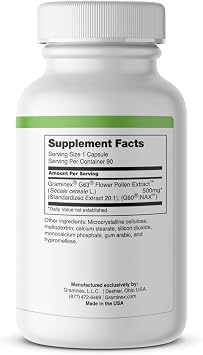 Graminex PollenAid Prostate Supplement: 90 Vegetarian Capsules | All Natural Prostate Support for Bladder Control & Urinary Tract Health, Rye Pollen Extract Made in USA