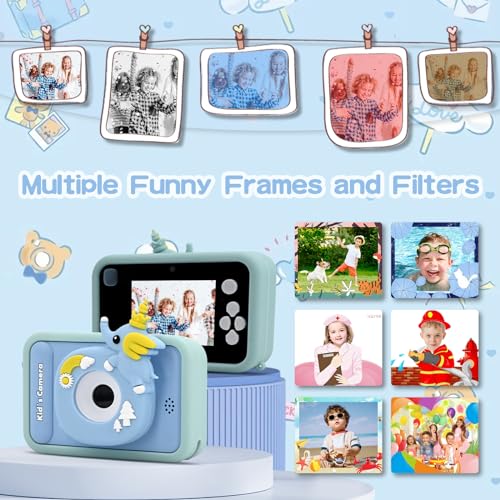 Kids Camera with Tripod - 1080P 48MP Digital Toy for Ages 3-10