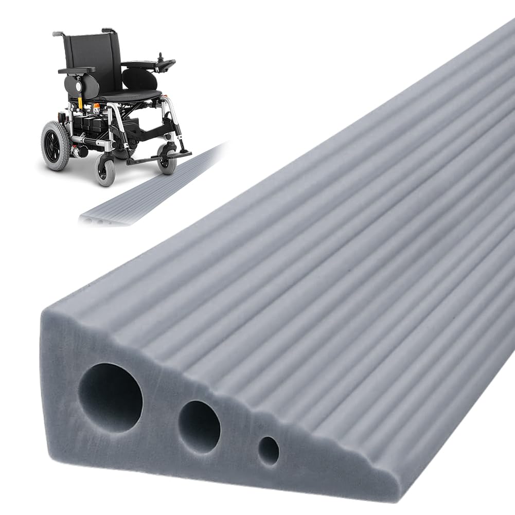 Rampe d'accès antidérapante en caoutchouc pour fauteuil roulant et poussette