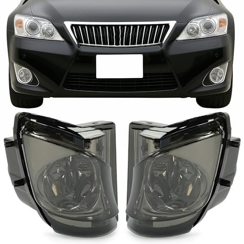 HECASA Fog Light Compatible with 2006-2010 Lexus IS250/ IS350 Replacement for 81221-53290 81211-53290 Bumper Fog Lamp Left & Right -Smoke Lens