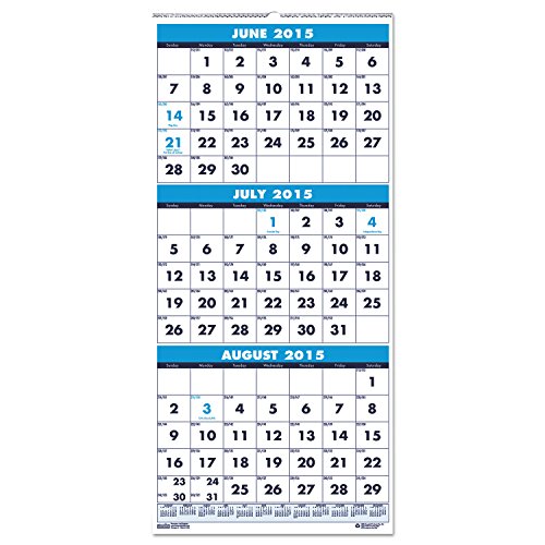 House of Doolittle 2016-2017 Three-Month Academic Wall Calendar, 8 x 17