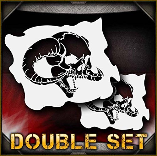 Skull 17-b AirSick Airbrush Stencil Template