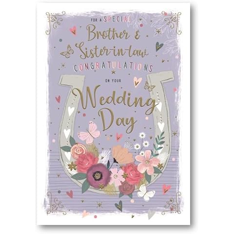 ICG Beautiful Wedding Day Card for Brother and Sister-in-Law Cover