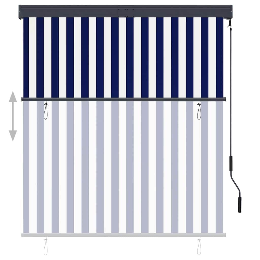 Store Exterieur Manuel 140x250 cm Bleu Blanc