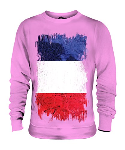 Sweat-shirt France drapeau grunge idéal pour vos sorties urbaines décontractées