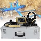 Underground Water Pipe Leakage Monitor,Industry Heating Pipe Leak Detection Kits,w/Storage Box + Inspection Heads