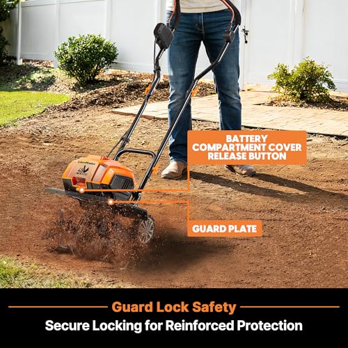 Image of LawnMaster Brushless 48V MAX Cordless Tiller Cultivator, CLTE4814