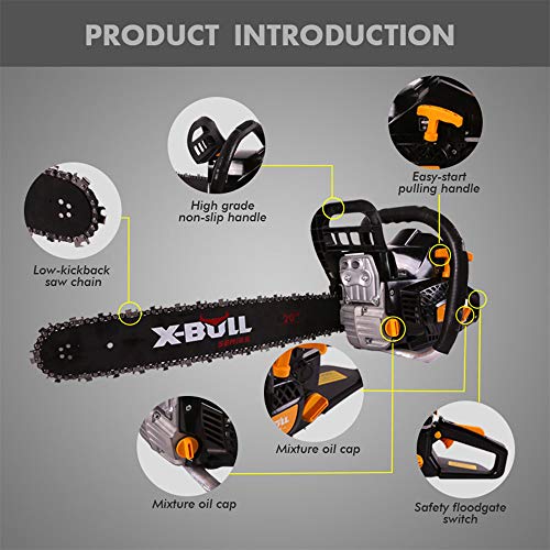X-BULL 20-Inch Gas Powered Chain Saw 58cc