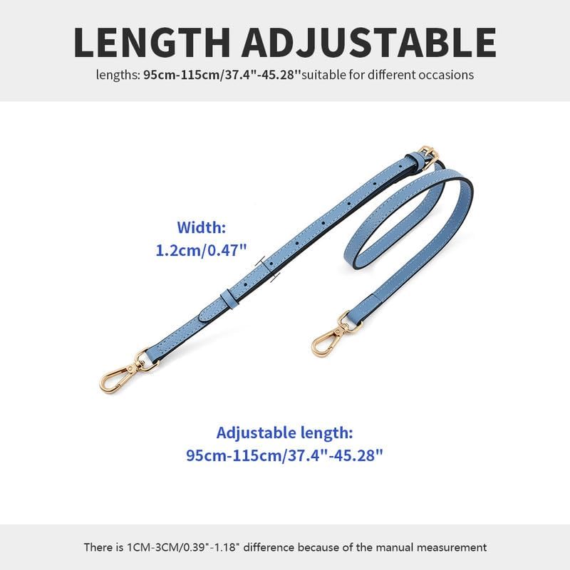 Purse Strap for Handbags Purse Straps Replacement Straps for Purses Bag Strap for Shoulder Purse Gold Clasp Light Blue