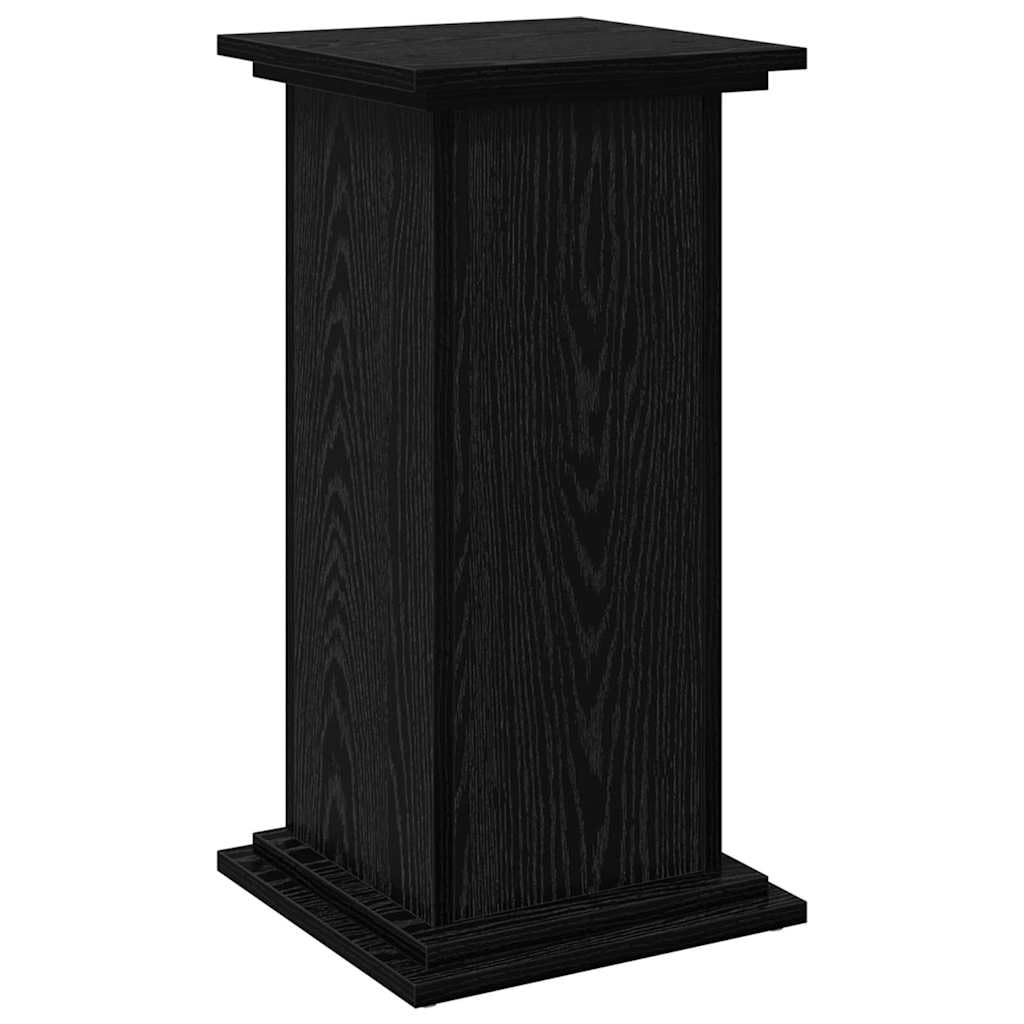 Mangloder - Supporto per piante con scaffale, effetto rovere nero, in legno, multipiano, 31 x 30 x 60 cm, per fiori, vaso, decorazione, interni ed esterni, giardino, balcone, terrazza, angolo del
