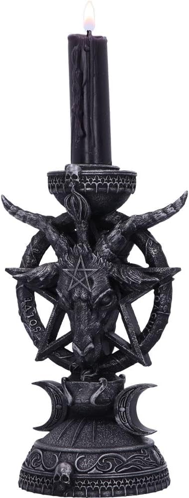 Nemesis Now Baphomet Candle Holder, Occult Decor, Hand-Painted Resin, Pentagram Base, 15.5cm image 4