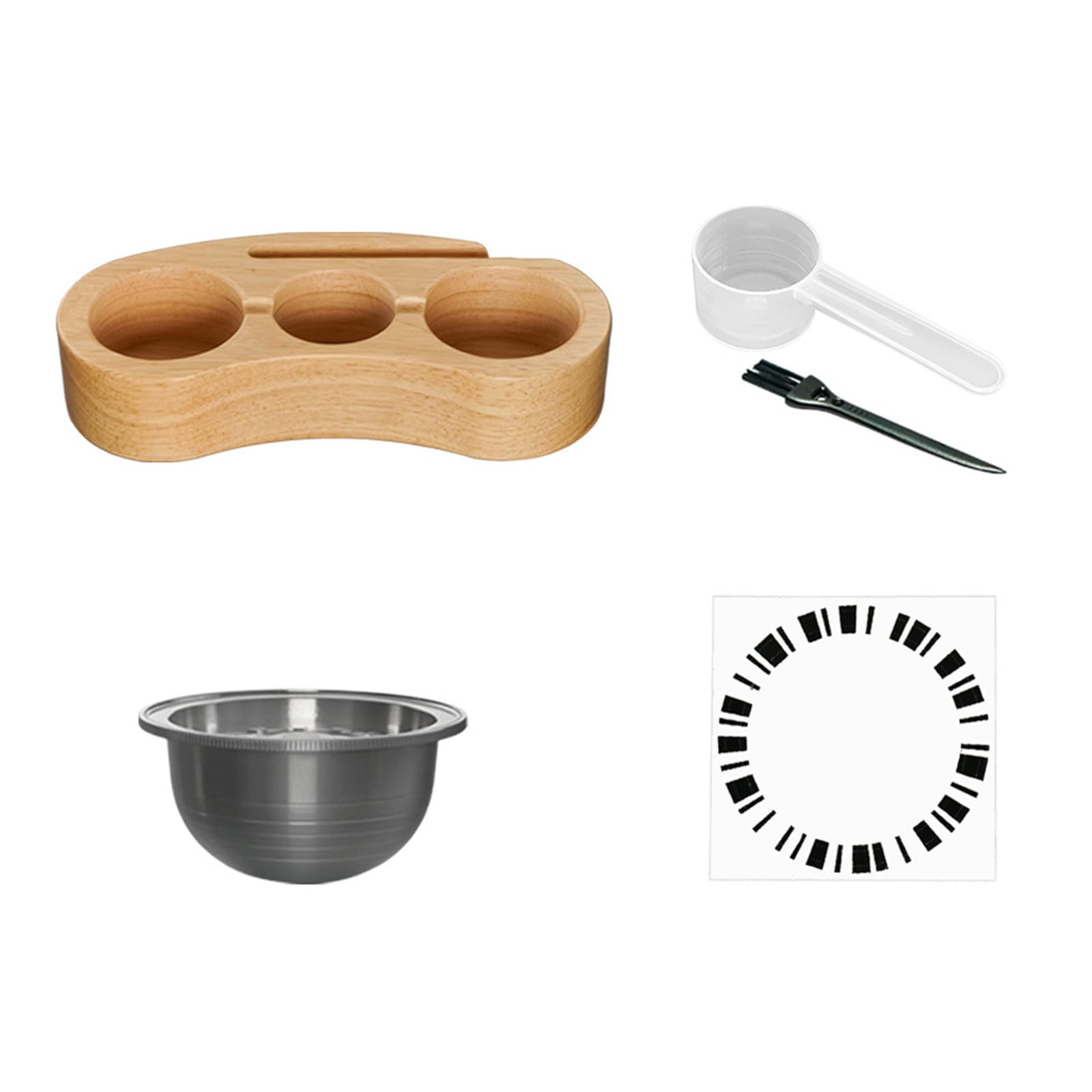 Msioytog Multi-Purpose Coffee Pods Dispenser, Powder Tamper Stand & Steel Storage Base for Home Brewing Coffee Pods Holder