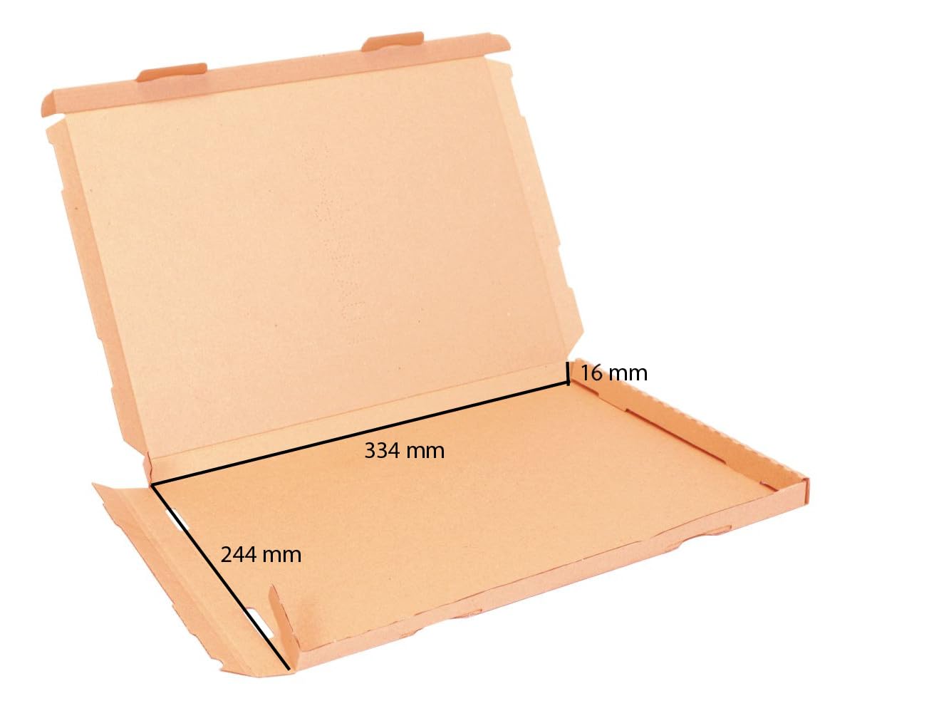 smiley pack 100x Großbriefkartons 350 x 250 x 20 mm braun DIN A4 B4 stabiler Versandkarton Postkarton Faltschachtel für Warensendung, Büchersendung und Großbrief mit Steckverschluss (100 Stück)