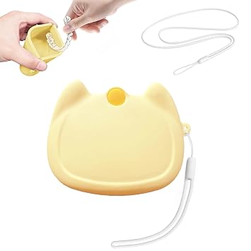 Silicone Retainer Case with Lanyard, WINDSIUUU Portable Cute Travel Retainer Holder Braces Aligner Case with Vent Holes Aligner Retainer Cases for Girls Women Kids Travel Denture Night Guard Container