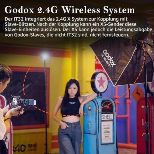 Image of Godox iT32 TTL Camera Flash with X5N Trigger for Nikon Z8, D500, D750, Z6 | 2.4G HSS 1 /8000s,Hotshoe & Trigger 2-in-1; Compatible with Nikon D3100, D5, Z7 II, D3300 Z6II Z9 Z7 D5600 D750 D850 Z5 Z50