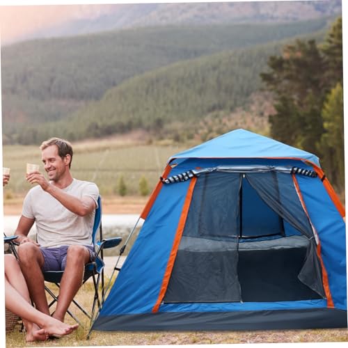 Carpa plegable para camping exterior para 2 personas color azul miniatura 4