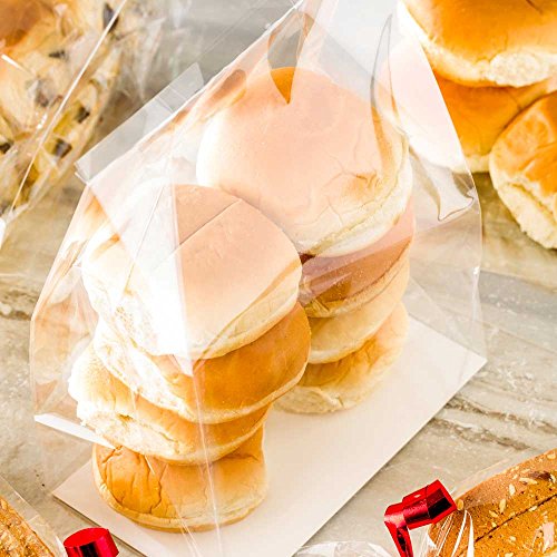 image for Flat Bottom Heat Seal Sandwich Bags, Heat Sealable Food Bags - Gusset 