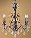Majestic 6-Light Crystal Mini-Chandelier (Aged Pewter - Crystalique)