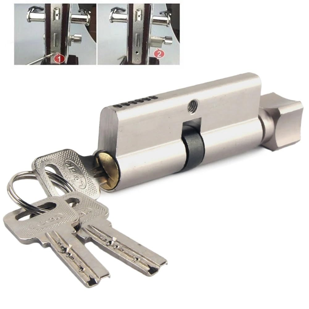 Cerradura de cilindro europeo, llave de 70mm, entrada antirrobo, llaves extendidas de latón, barril de Hardware