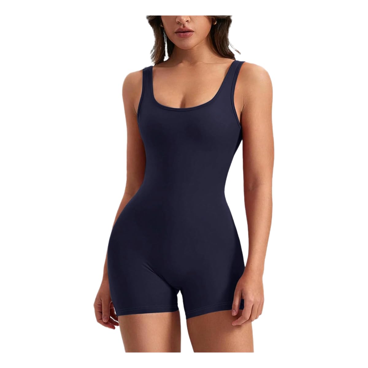 Ropa de Yoga para Mujer Pantalones Cortos Deportivos Levantamiento Caderas con Almohadillas Pecho Apretado Alta Elasticidad-Negro-l