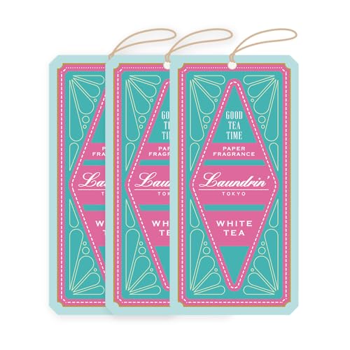 Laundrin Paper Fragrance White Tea, 3pk - Closet Freshener - Closet Deodorizer Odor Eliminator - Sachets for Drawers and Closets - Drawer Fresheners for Clothes - Fresh Scents Sachet Packets