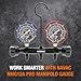 NAVAC NMG12A Pro Manifold Gauge - Brass Body with Needle Valve, Precision Dial, A2L Compatible, HVAC Manifold Gauge with Glow-in-The-Dark Elements, Hose Holders & Hanging Hook, Pro Series