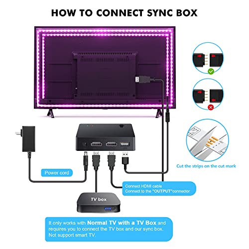 Immersion Led Lights for 5585 inch TVs( Up to 1080p ), PC, 32.8f