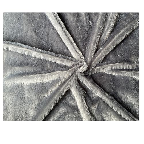 Image of Quago Fur Fabric Unstitched Super Soft Cloth for Baby Photoshoot, Soft Toys Making, Art and Craft, Dress Material, Decoration etc. (1 Mtr, 60 Inch Pana) (Grey)