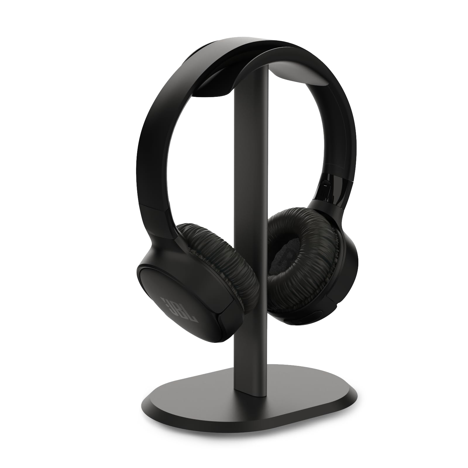 DR·AMIU Headphone Stand, Headset Holder for Desk with Aluminum Supporting Bar Compatible with All Over-Ear On-Ear Headphones Size, Black