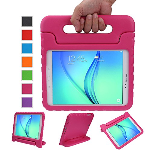 NEWSTYLE Tab A 9.7 Shockproof Case Light Weight Kids Case Super Protection Cover Handle Stand Case for Kids Children for Samsung Galaxy Tab A 9.7 9.7-inch SM-T550 SM-P550 - Rose Color