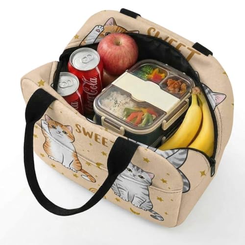 Sac isotherme repas réutilisable chat rayures orange 23 cm - 8