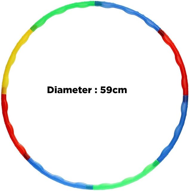 Bahob® Plastic Hula Circle,Collapsible Kids Hula Hoop, Detachable Tubes for Hula Ring, Exercise Hula Hoop for Fitness Gymnastics Dance Games Pet Training