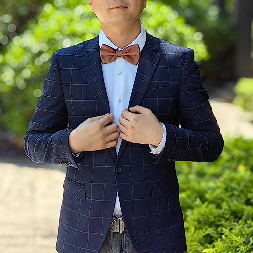 Image of Bow Tie for Men & Boys, Pre-Tied Bowtie Adjustable 9-18in, for Formal Tuxedo, Prom Party, Wedding