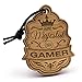 Produktbild Fashionalarm Schlüsselanhänger Majestät Gamer aus Holz mit Gravur | Einzigartige Geschenk Idee Geburtstag Weihnachten Computer Spieler Gaming PC