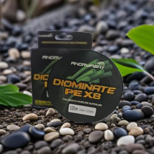 Image of TOBSY Diominate Braid PE X8 100m Green Fishing Line | Ultra Strong, Smooth, Abrasion Resistant Fishing Line for Saltwater & Freshwater (0.20mm -13.0 kg Line Strength)