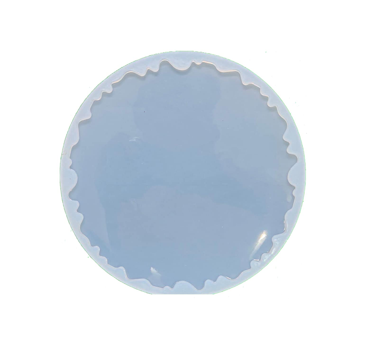 SS Art Land 8.5" Zig ZAG Tray Coaster Mould/Mold | Silicone Mould Coaster Mould Casting Mould DIY Mould Epoxy Resin Molud Jewellery Mould - 1 PC