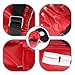 SUNMALL 2pcs MMA Boxing Mitts Focus Punch Pad PU Leather Punching Kicking Palm Pads Taekwondo Training Boxing Target Pad Karate Muay Thai Training Gloves with Adjustable Strap (Red)