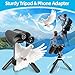 Kenpiko 8x30 Adult Binocular with Tripod and Phone Adapter, High Power Binocular Waterproof Compact Binoculars for Bird Watching Hiking Travel Hunting Golf Ship Cruise Concert Kid