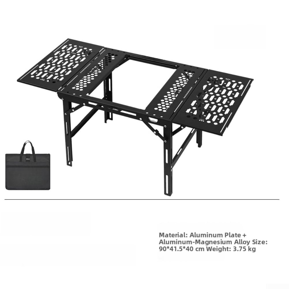 para mesa Camping Modular para igt 90cm Sin Herramientas Negra