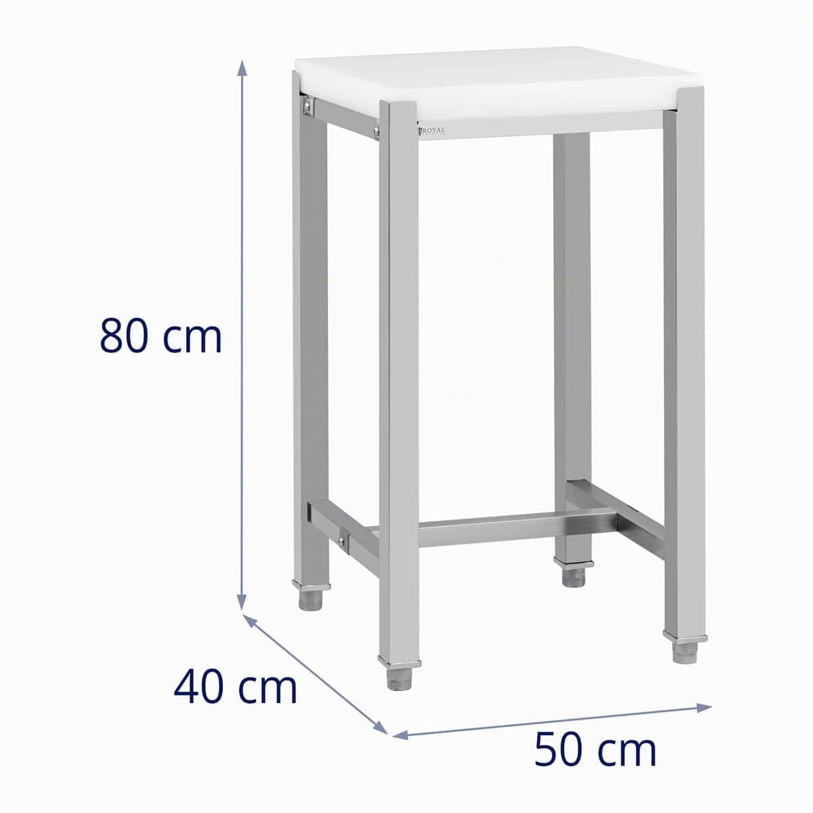 Royal Catering Tajo de Carnicero Placa de Corte RCBC-03 (Dimensiones: 40 x 50 cm, Material: acero inoxidable/plástico (polietileno))